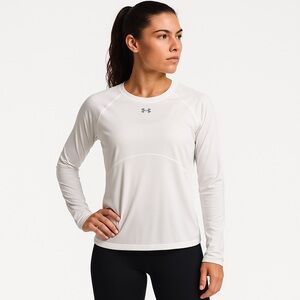 Under Armour White Long Sleeve Fitted Performance Top – Women’s Medium